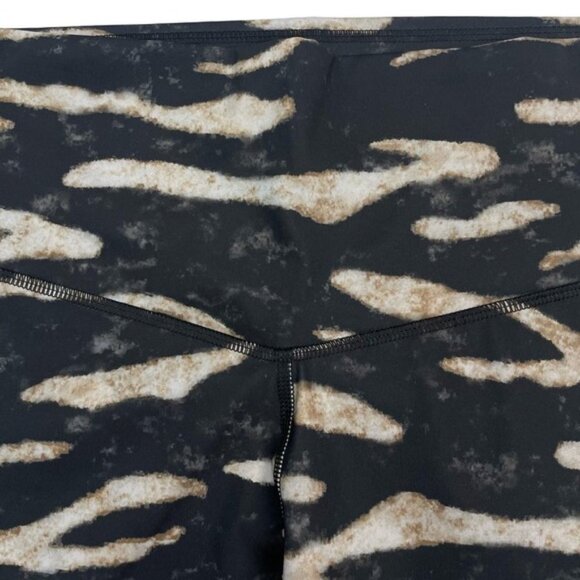 LOLË Burst High-Waisted Ankle Leggings Sz Small Sand Dunes Black - Picture 6 of 9